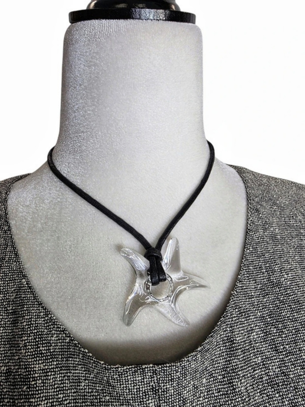 Crystal de Sรจvres Starfish Pendant Necklace with Gold Plated Hardware
